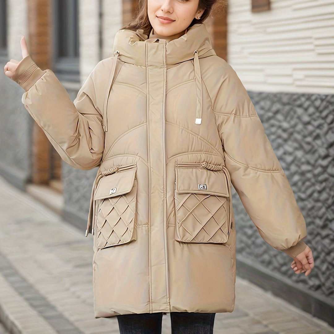 Drune | Stilvolle Winter Casual Lange Pufferjacke Für Frauen
