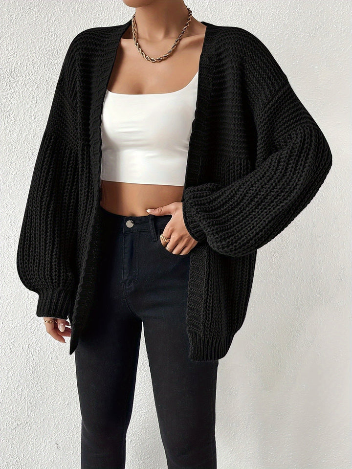Drune | gemütlicher grob gestrickter Drop-Shoulder Strickcardigan für Damen - Perfekt für Gemütliche Tage