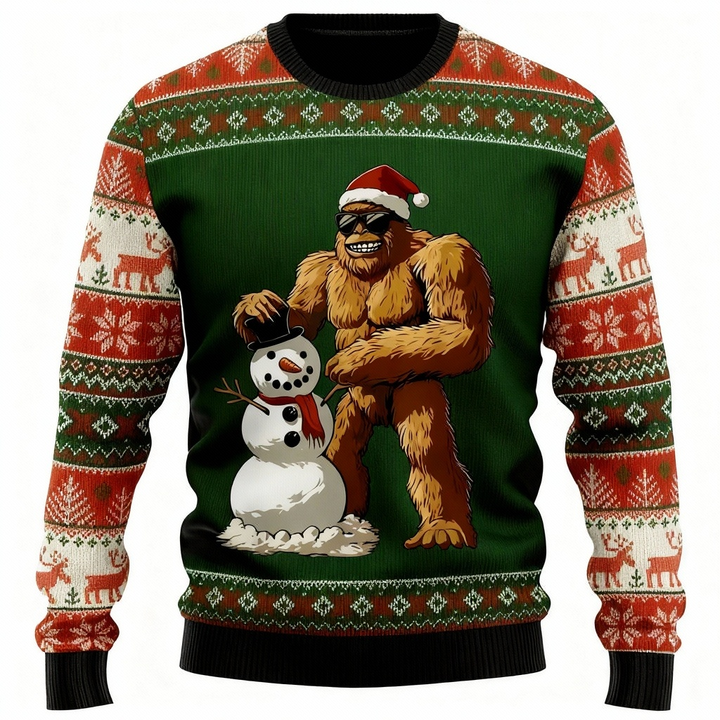 Drune | Tier- und Schneemann-Musterdesign - Festival der Feiertagsdrucke Ugly Sweater