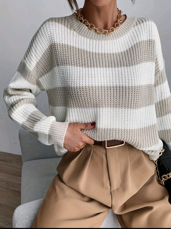 Drune | Bequemer Gestreifter Pullover