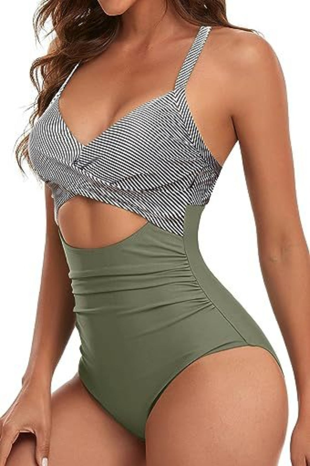 Drune | Hohler rückenfreier Bikini mit engen Trägern