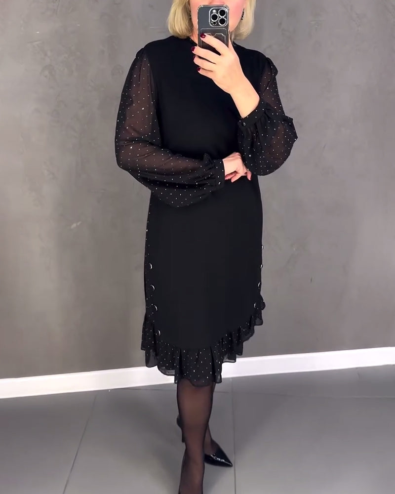Drune | Kleid mit Langen Ärmeln und Punkten