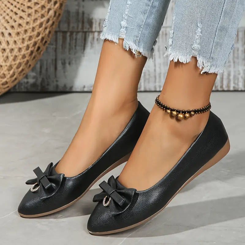 Drune | Elegante Flache Schuhe Mit Schleife Und Rutschfester Sohle Für Komfort