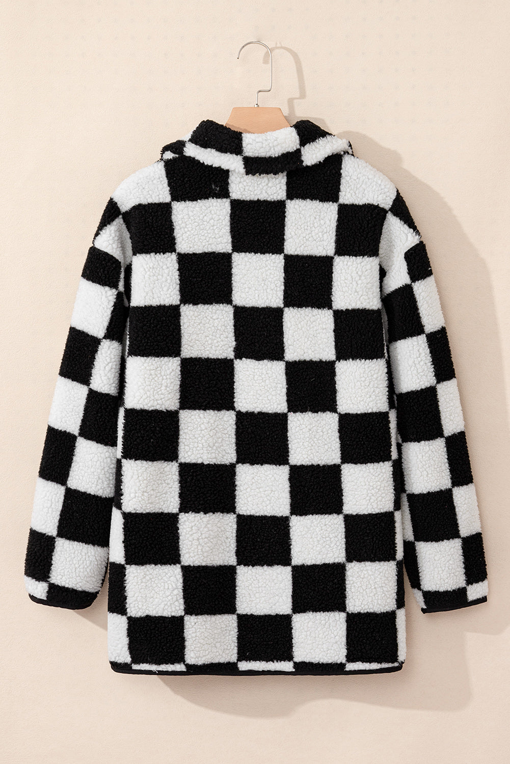 Drune | Gitter Sherpa Jacke Polyester Warm und Trendy Produktbeschreibung: