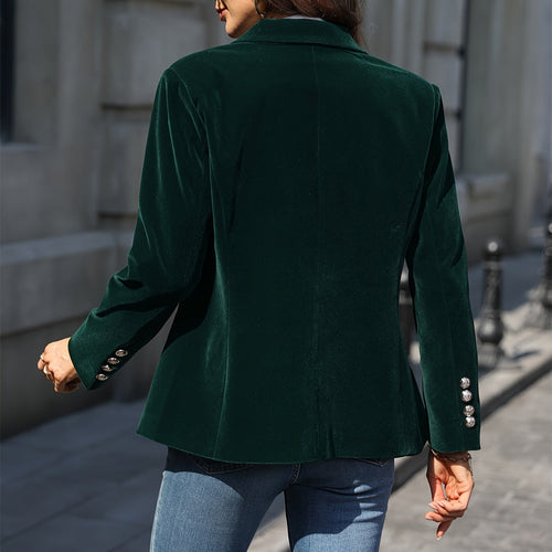 Drune | Damen Struktur Fit Blazer Ein-Knopf Verschluss