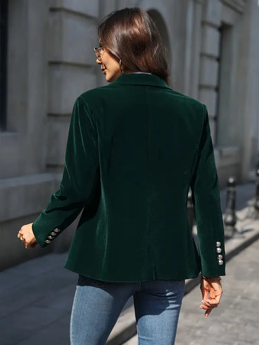 Drune | Blazer Taillierte Passform Samt Textur Einreiher Mit Revers