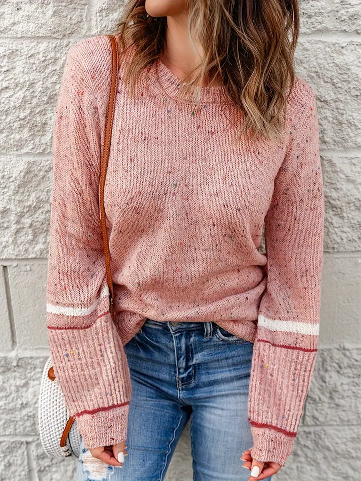 Drune | Marmorierter Rundhals Pullover