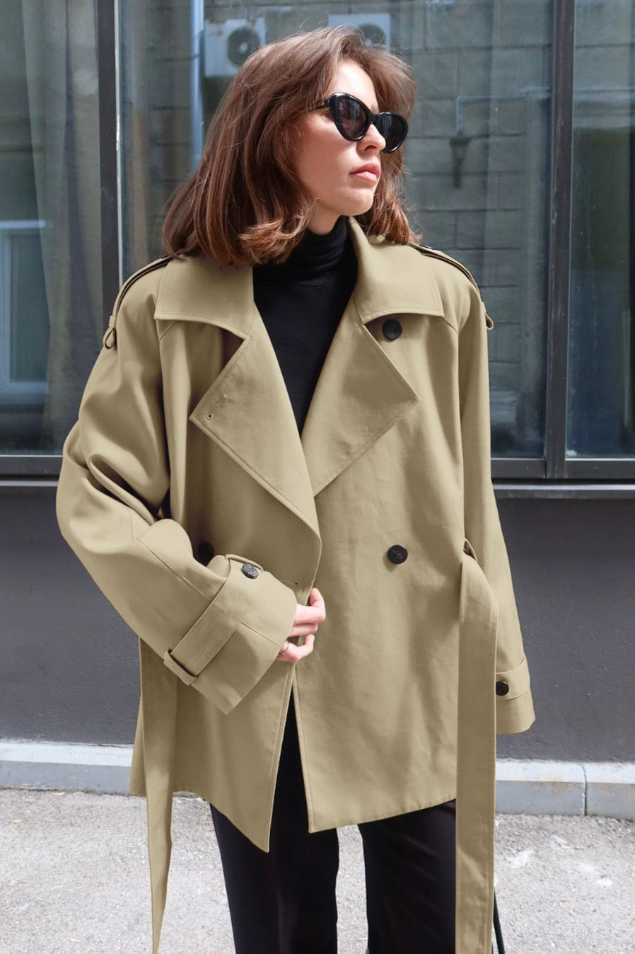 Drune | Kragenlose Locke Passform Jacke
