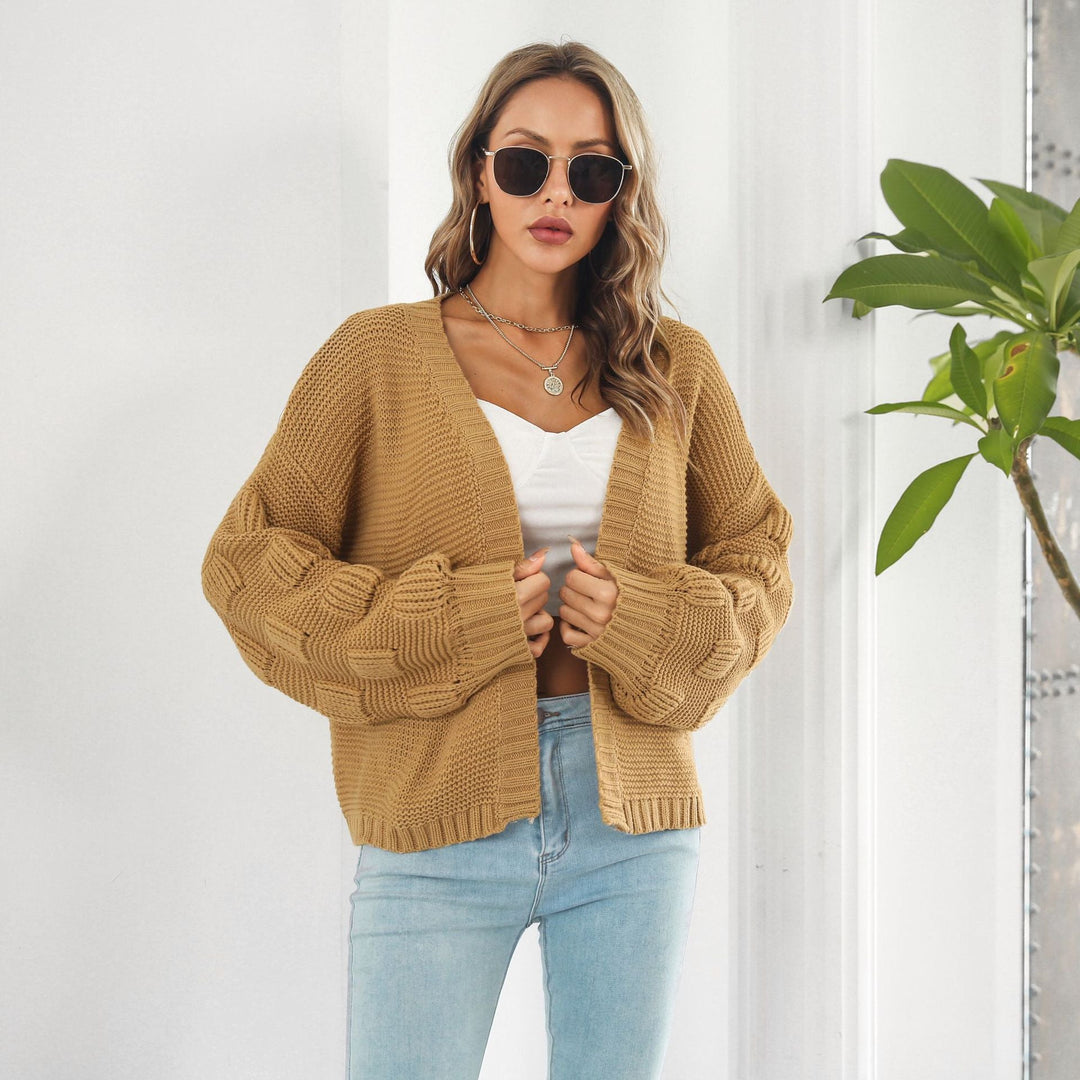 Drune | Schicke & gemütliche Strickjacke mit Puffärmeln