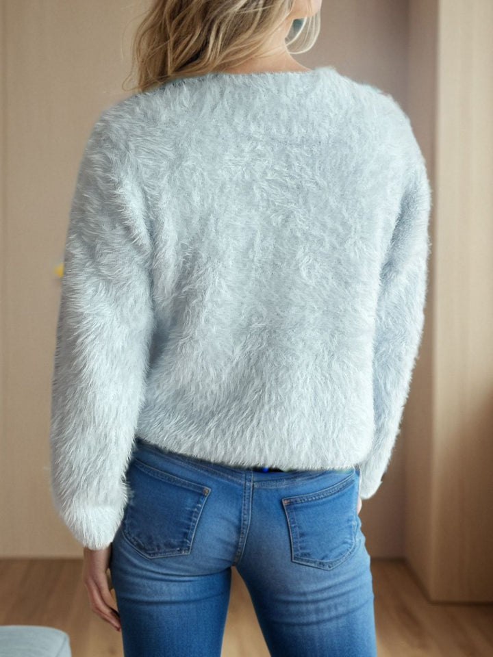 Drune | Pelzstrick-cardigan Weicher Faux Fur Elegantes Design