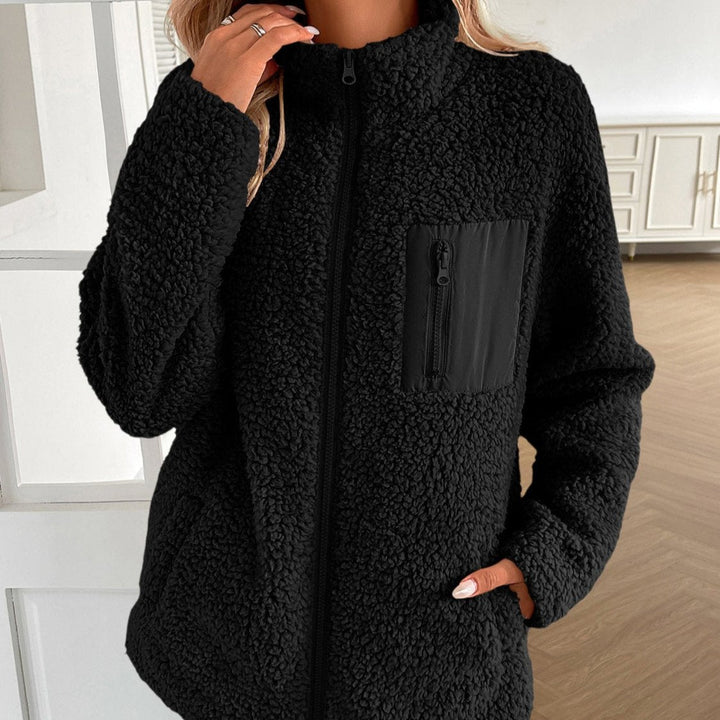 Drune | Lässige Winter Zip-Up Fuzzy Jacke für Damen