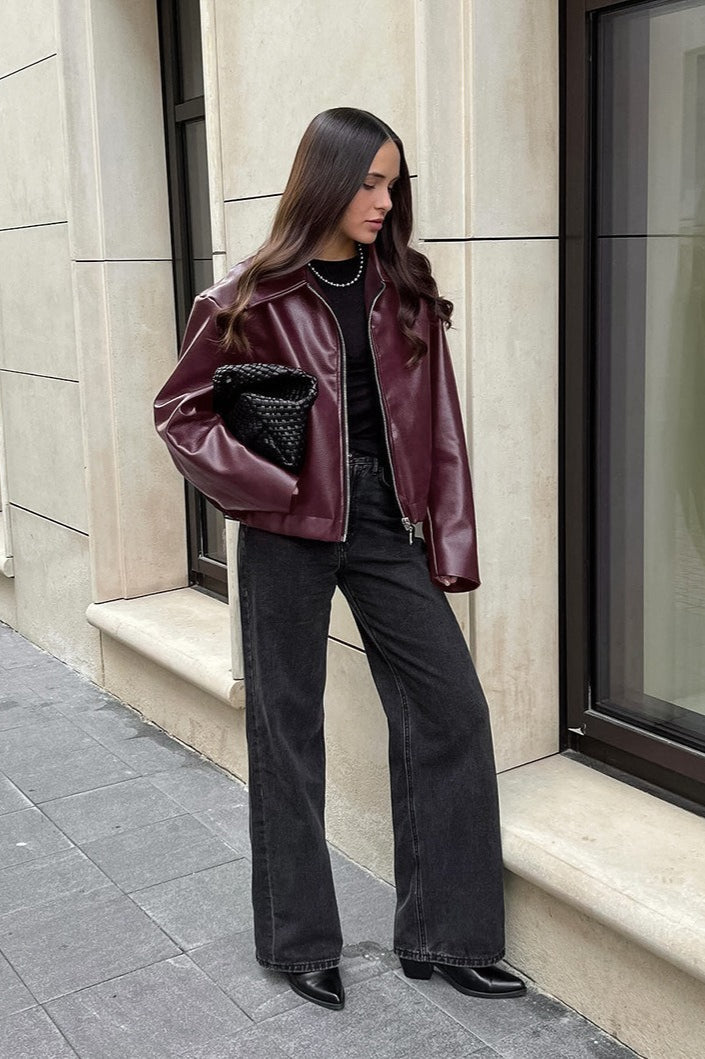 Drune | Matte Leder Bikerjacke