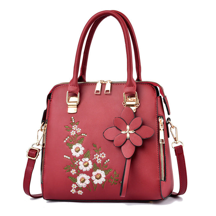 Drune | Bestickte Handtasche Für Damen Mit Schulter Und Messenger Design