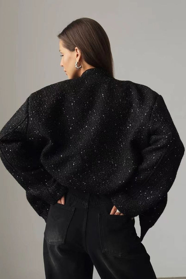 Drune | Verzierte kurze Fliegerjacke