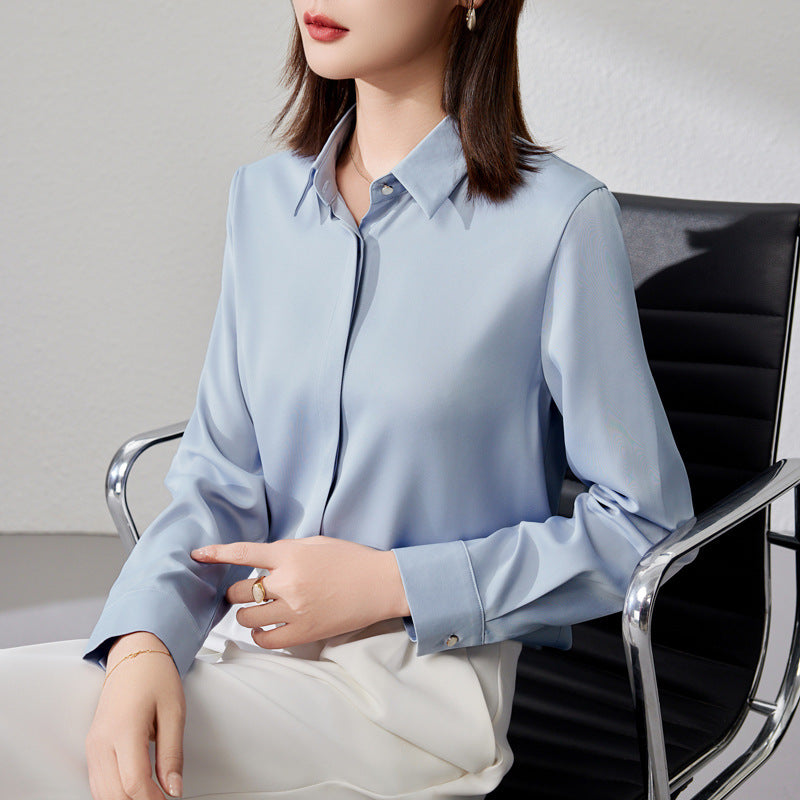 Drune | Elegantes Satinoberteil für Damen mit vielseitigem Stil