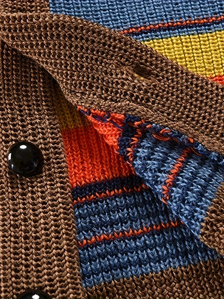 Drune | Strickstrickjacke mit bunten Streifen