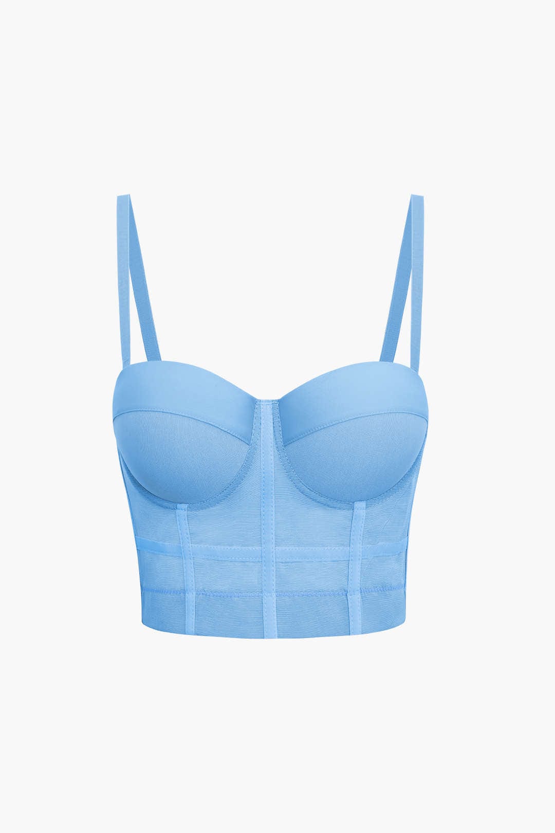 Drune | Figurbetontes Bustier Top Mit Bügel Cups Und Transparenter Mesh Struktur