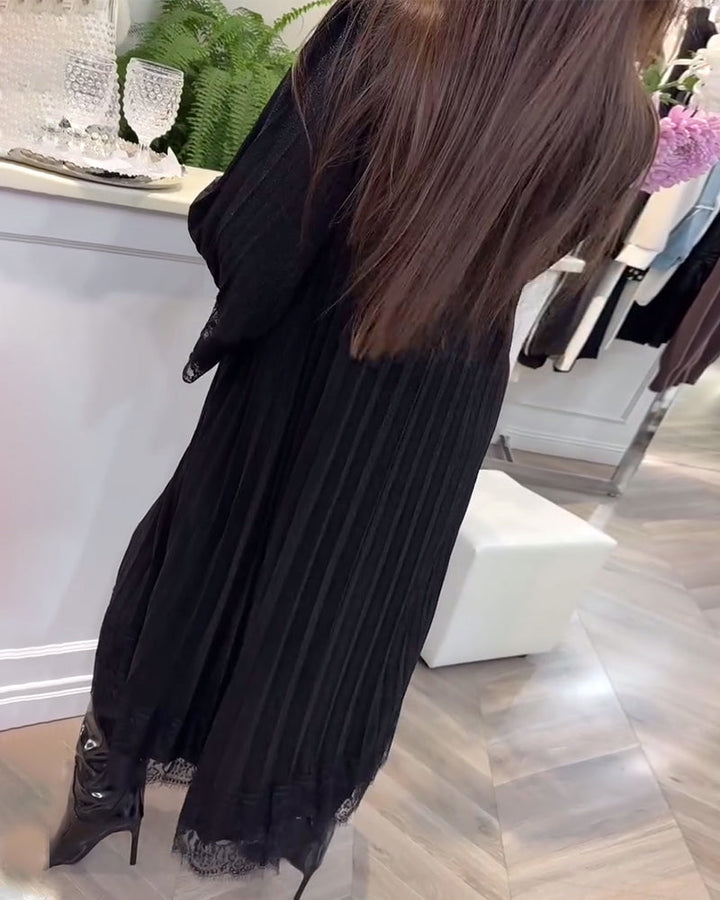 Drune | Rundhalsausschnitt Lockerem Spitzen Patchwork