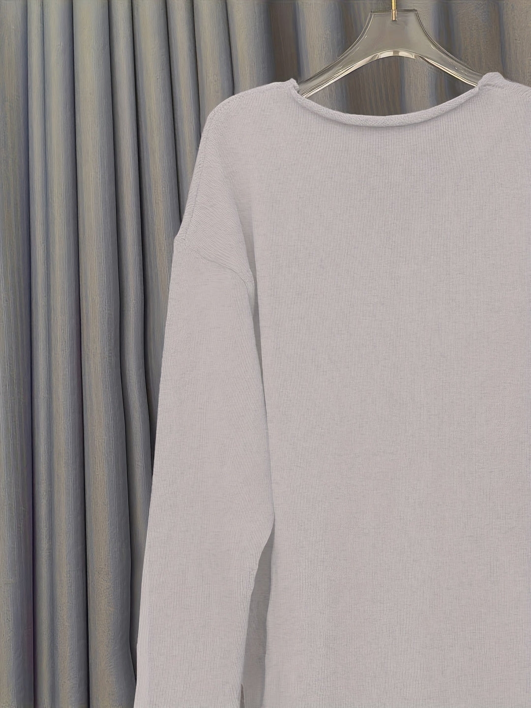 Drune | Damen Oversize-Pullover mit V-Ausschnitt & Muster