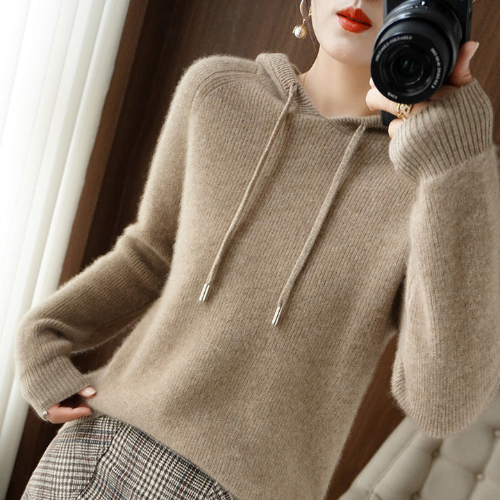 Drune | Strickpullover mit Kapuze Weicher Strick Lässige Passform
