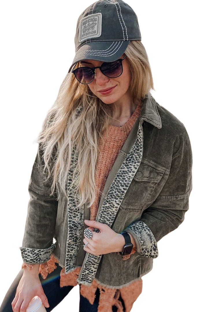 Drune | Samtjacke mit Tierdruck Details Stilvoll und Einzigartig Ideal Für Den Alltag