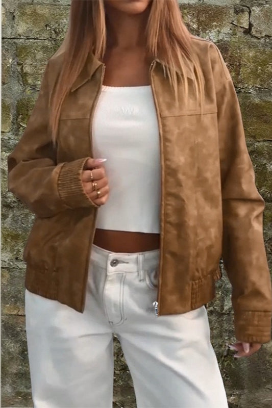 Drune | Druck Stehkragenjacke