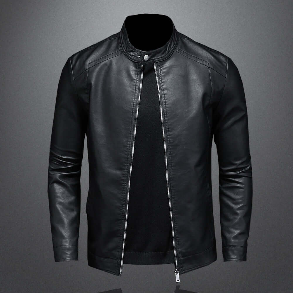 Drune | Klassischer Stil Kunstleder Bikerjacke für Männer