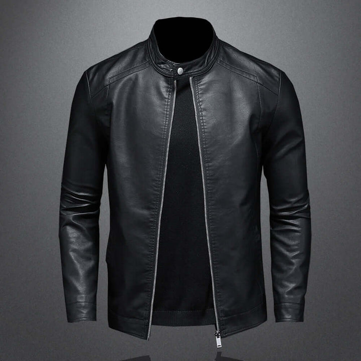 Drune | Klassischer Stil Kunstleder Bikerjacke für Männer