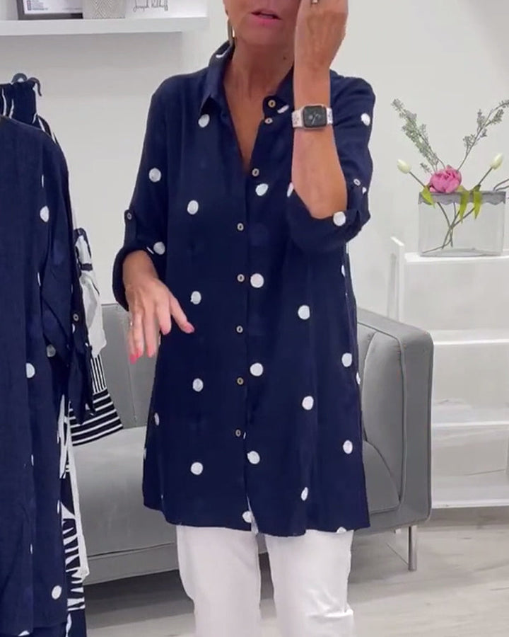 Drune | Lässige Bluse mit Punkten
