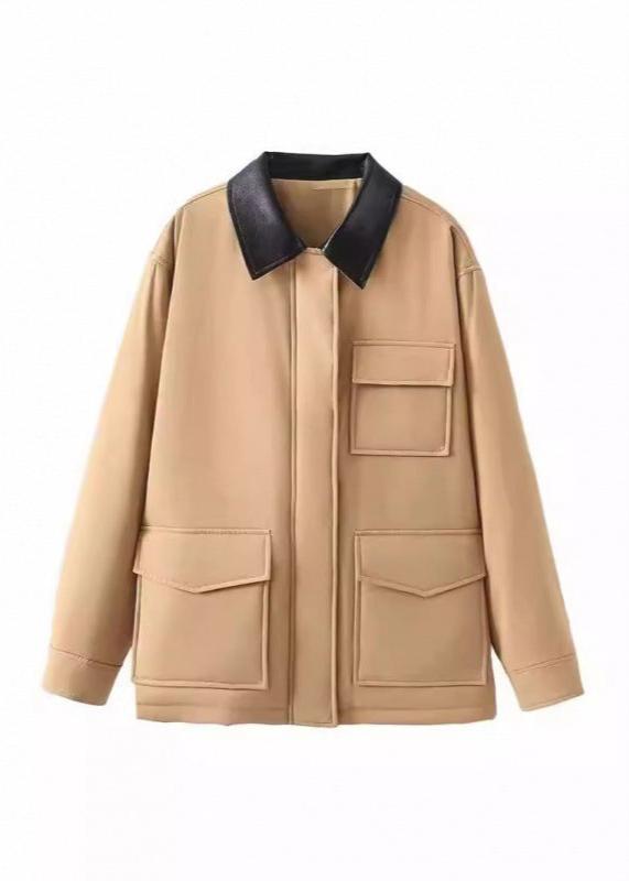 Drune | Inspirierter Kontrastkragen Baumwolljacke
