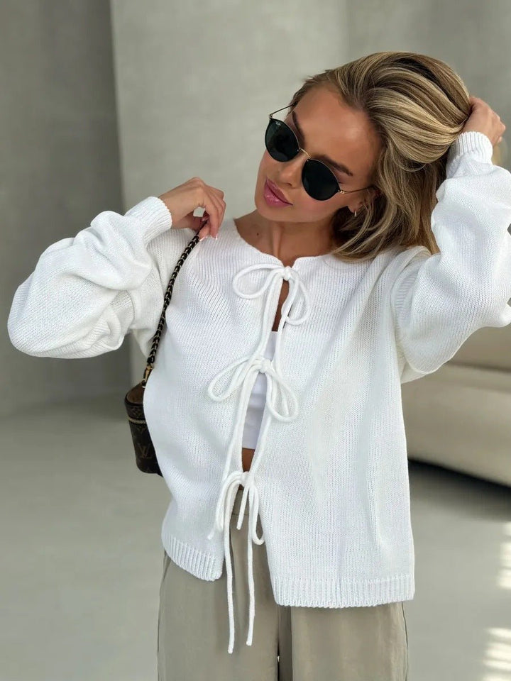 Drune | Stylish short cardigan with lacing