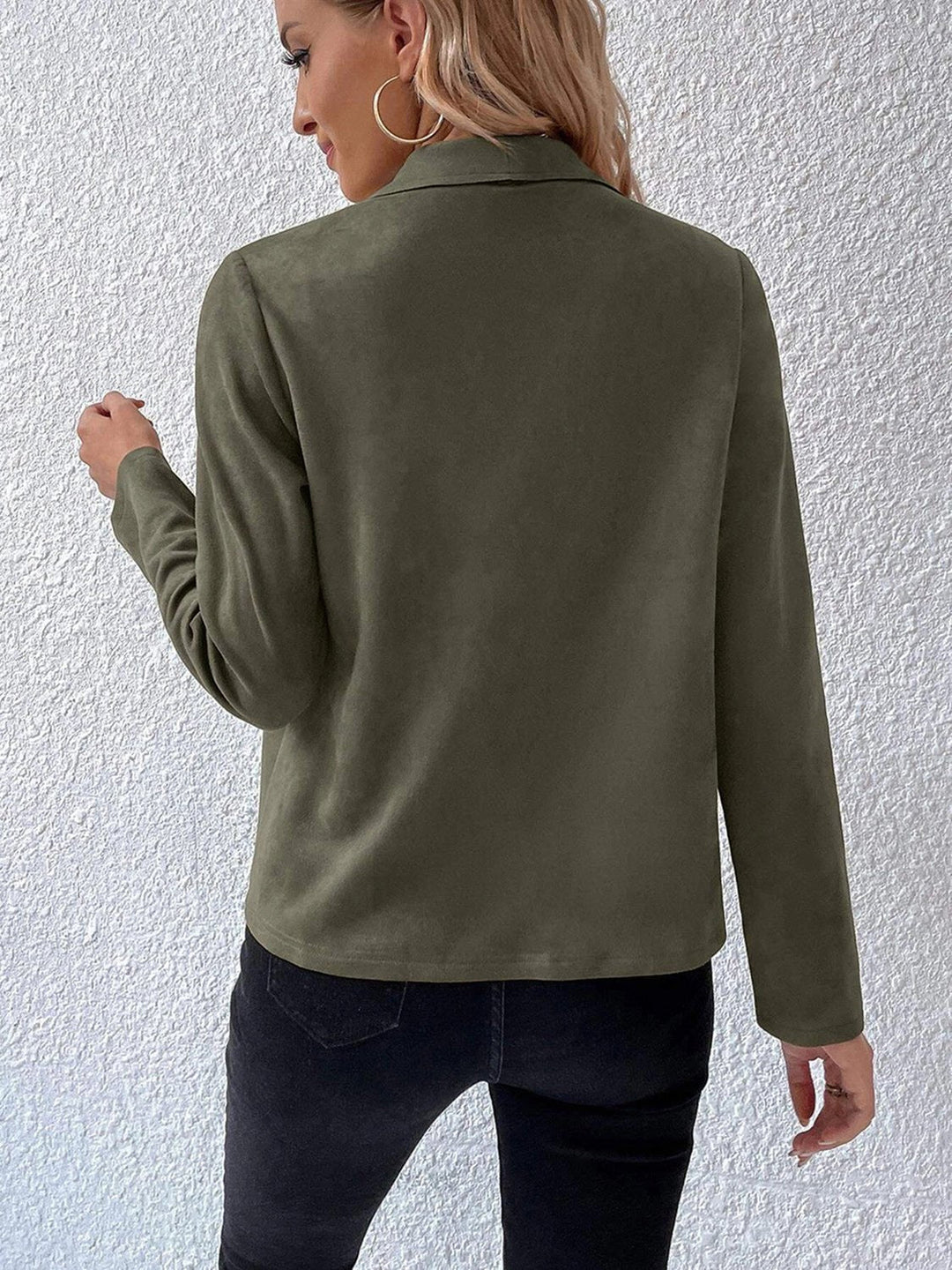 Drune | Kunstlederjacke - Leicht & Schick - Offenes Vorderdesign - Vielseitige Schicht