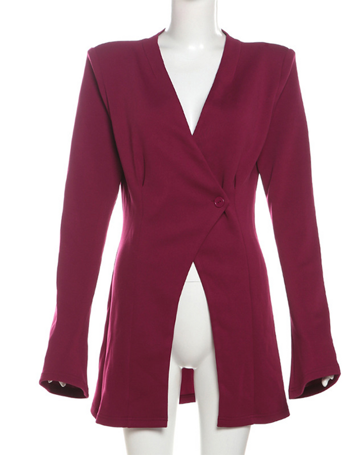 Drune | Slim Einfarbiger Anzugjacke