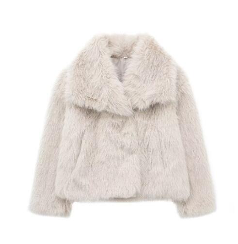 Drune - Damen Herbst, Winter Pelz Mantel Imitation