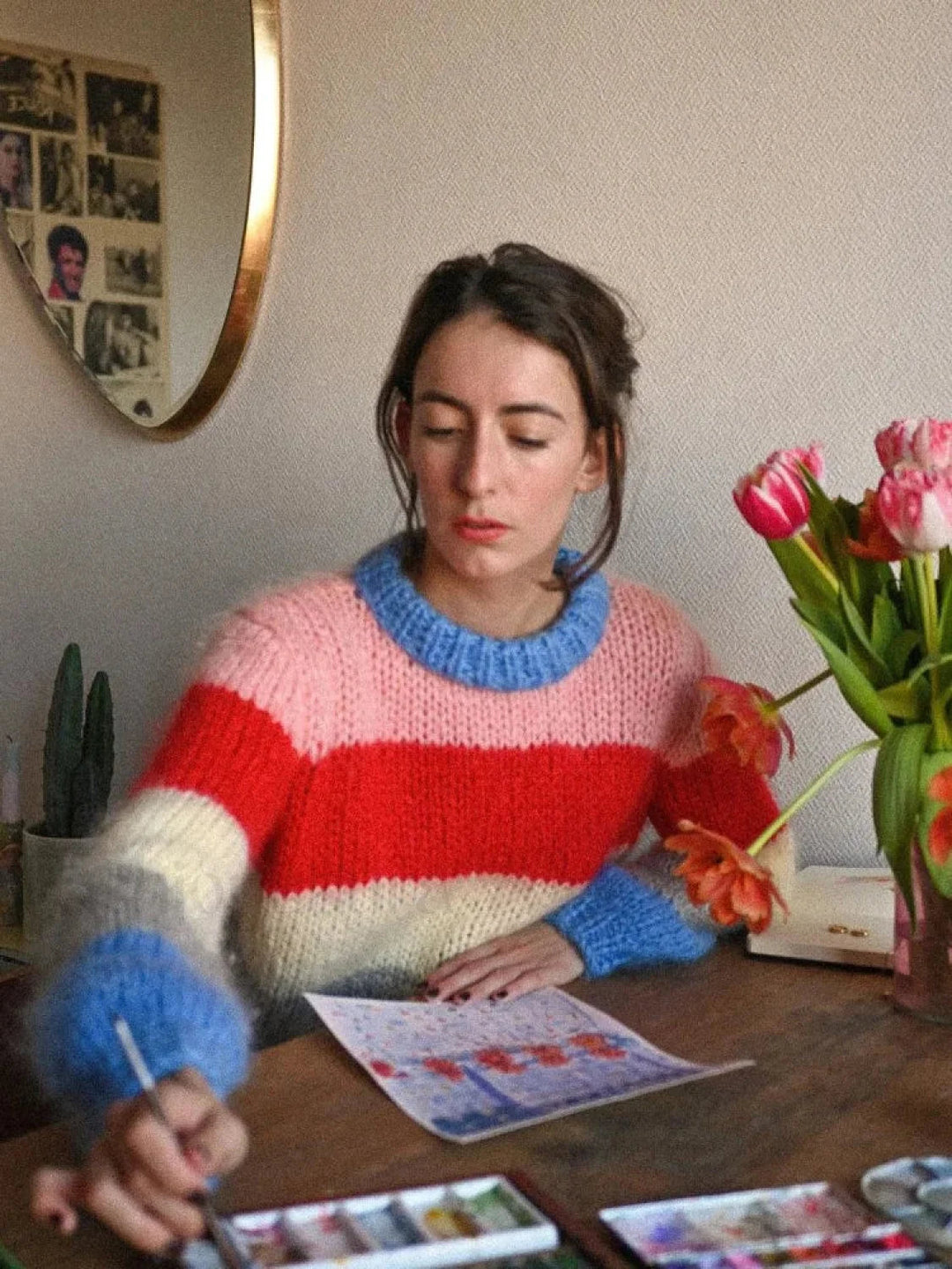Drune | Colorful striped knit sweater for casually chic looks