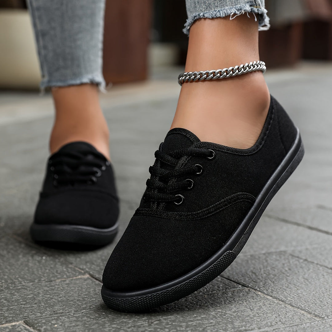 Drune | Bequeme Niedrige Canvas Schnürschuhe