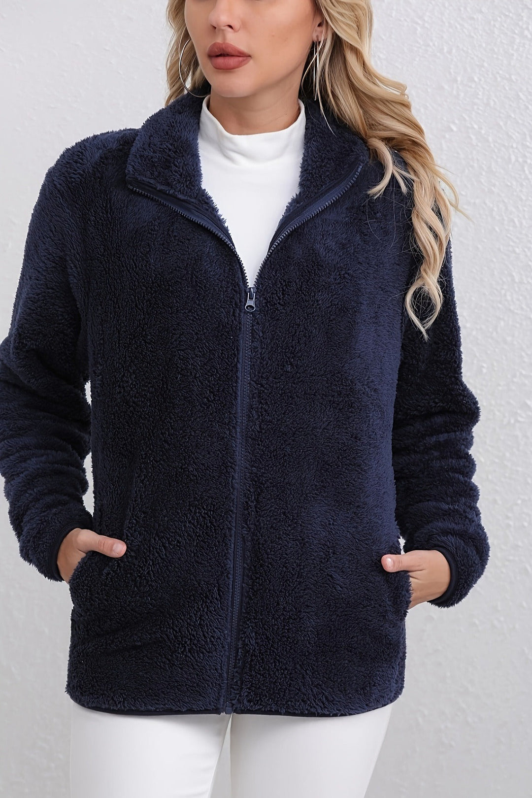 Drune | Fuzzy Reißverschlussjacke