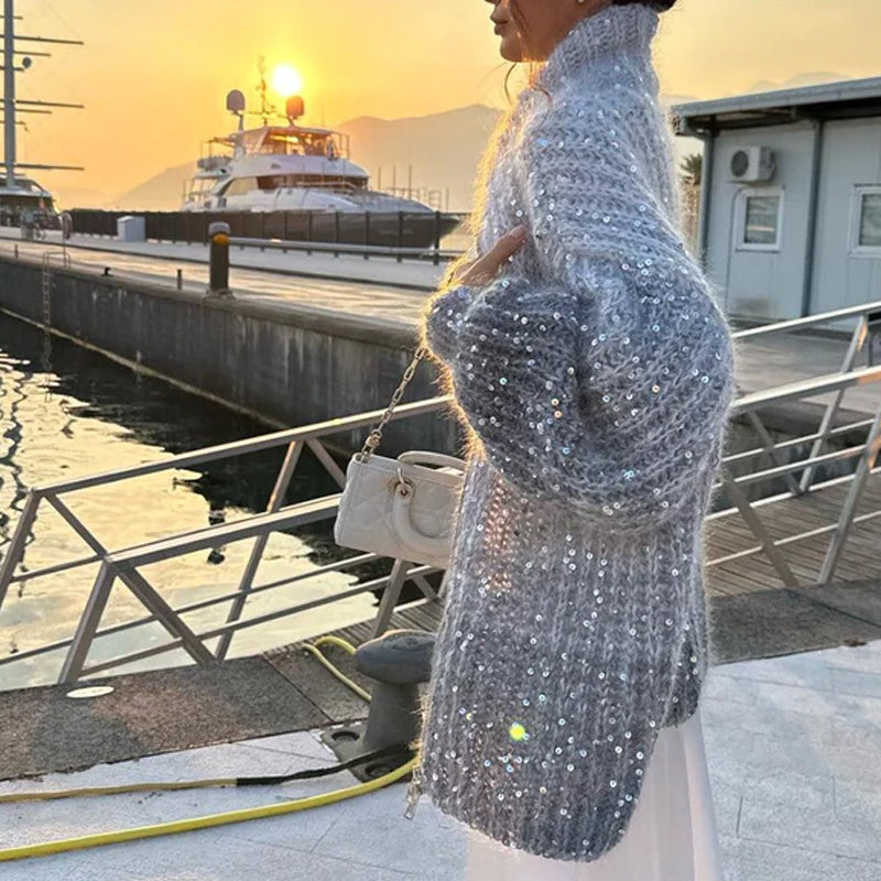 Drune | Strickcardigan mit Pailletten
