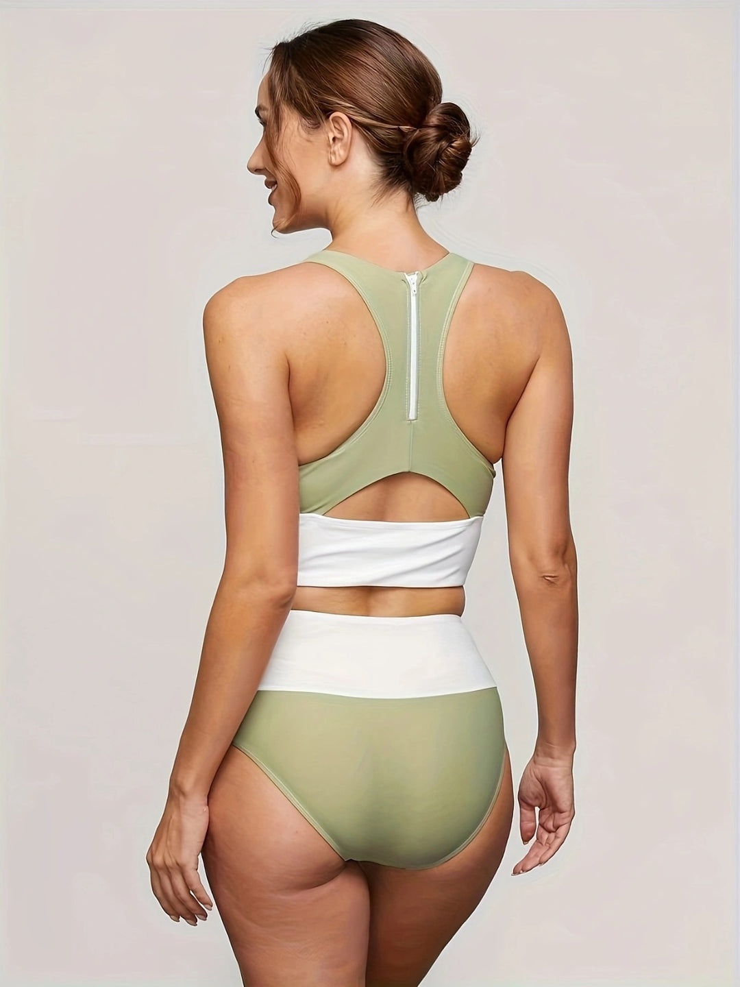 Drune | Großer Bikini mit geteiltem Reißverschluss
