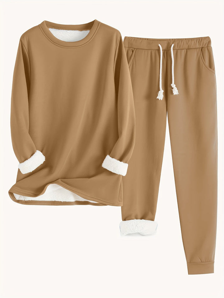 Drune | Stilvolle Winter Casual Thermische Sweatshirt- und Jogginghose-Set für Frauen