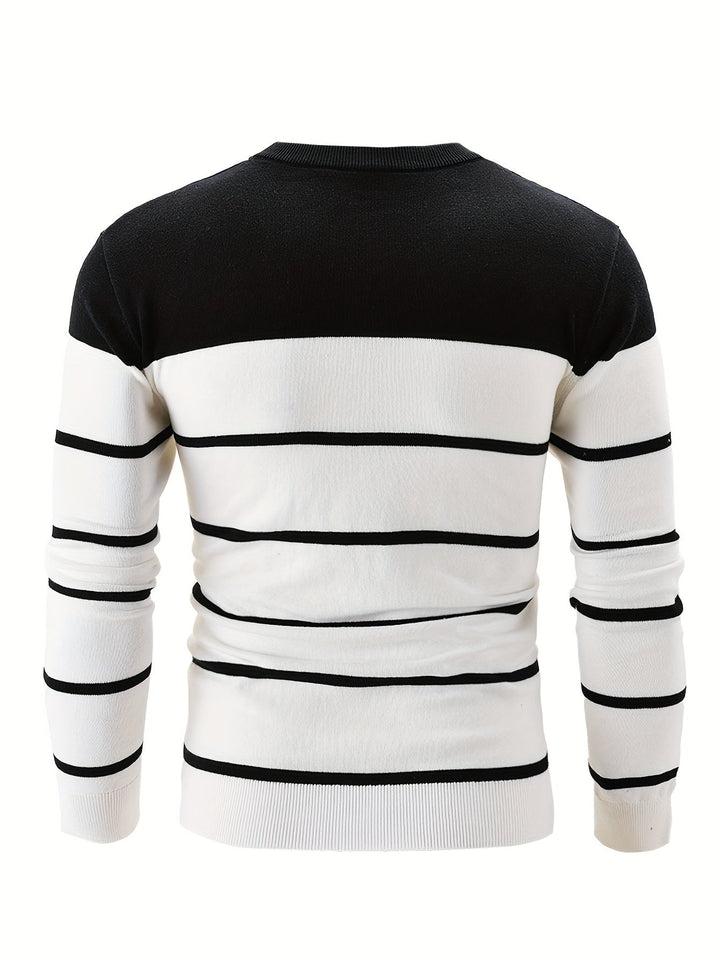 Drune | Gestreifter Pullover Baumwolle Klassisch und Komfortabel