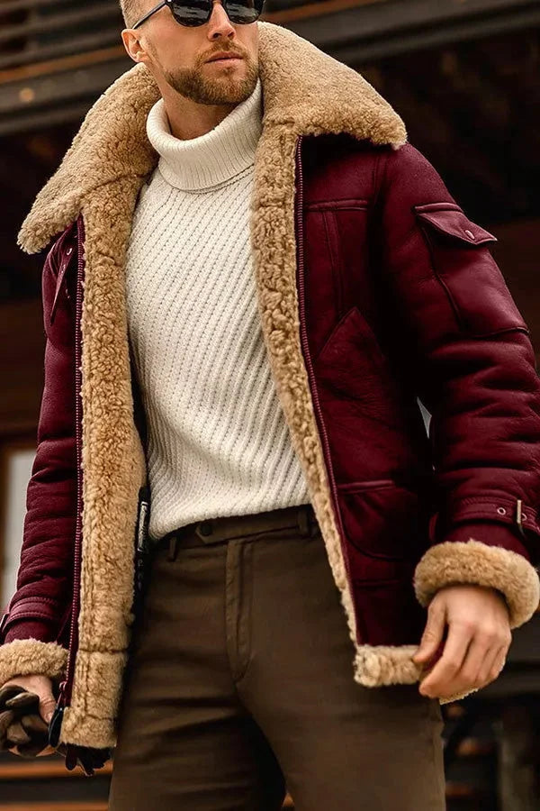 Drune | Camel Stilvolle fliegende Lederjacke