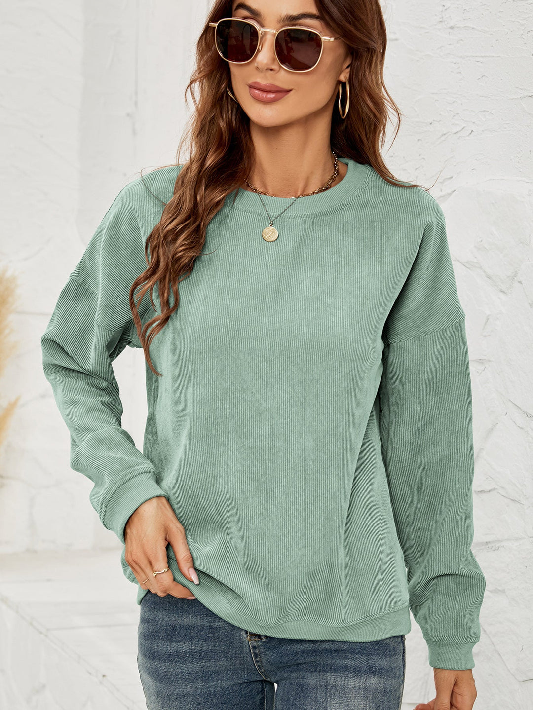 Drune | Cordpullover Sweatshirt für Damen