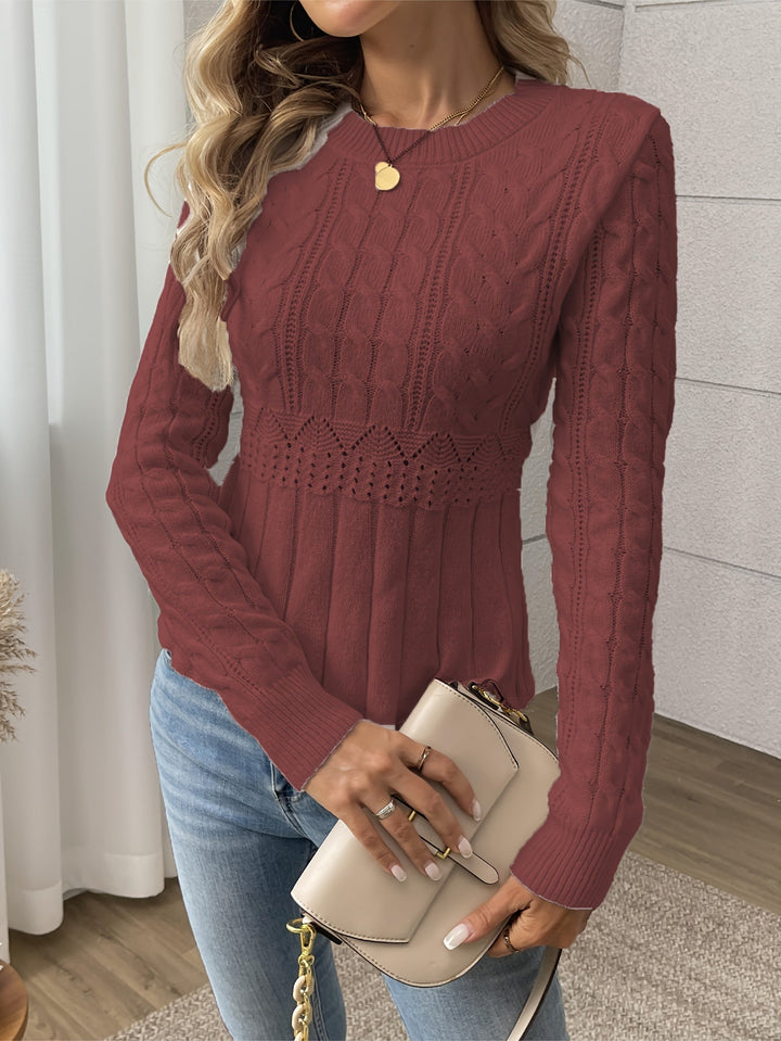 Drune | Gestrickter Damenpullover - Luxus Strickmuster mit bequemem Schnitt