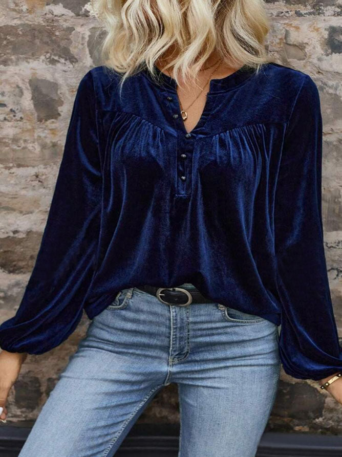 Drune | Damen Samtbluse