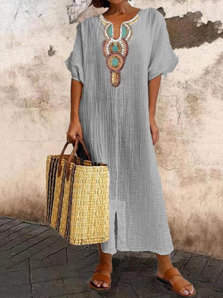 Drune | Kaftan Kleid Mit Ethno Akzent
