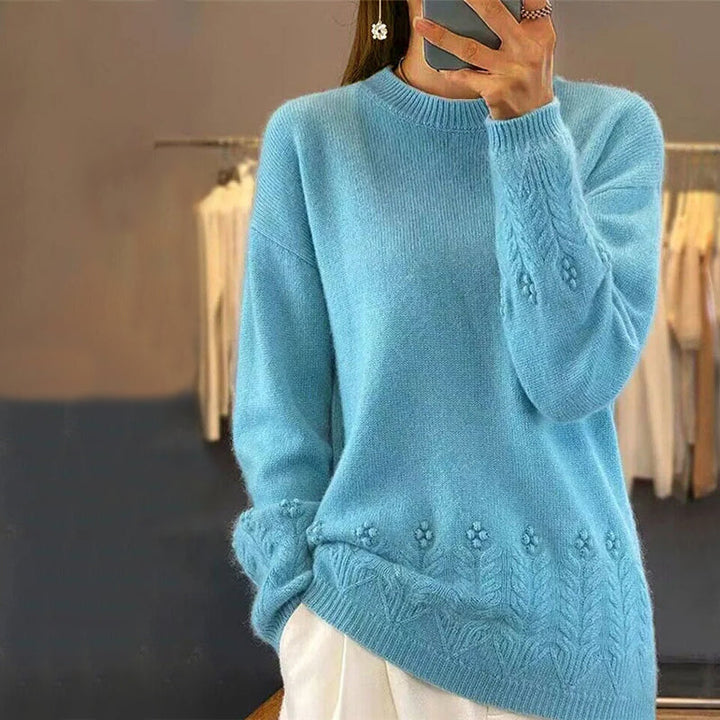 Drune | Strickbluse mit Musterdetails Wolle Komfortabel und Elegant