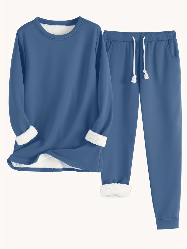 Drune | Stilvolle Winter Casual Thermische Sweatshirt- und Jogginghose-Set für Frauen