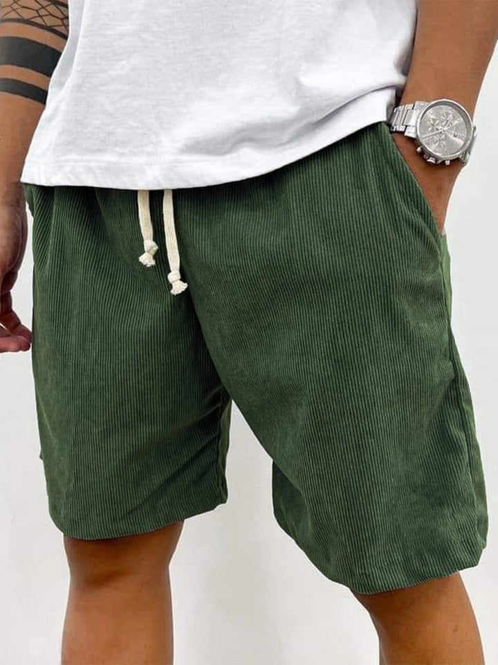 Drune | Herren Casual Kordelzug Cord Shorts