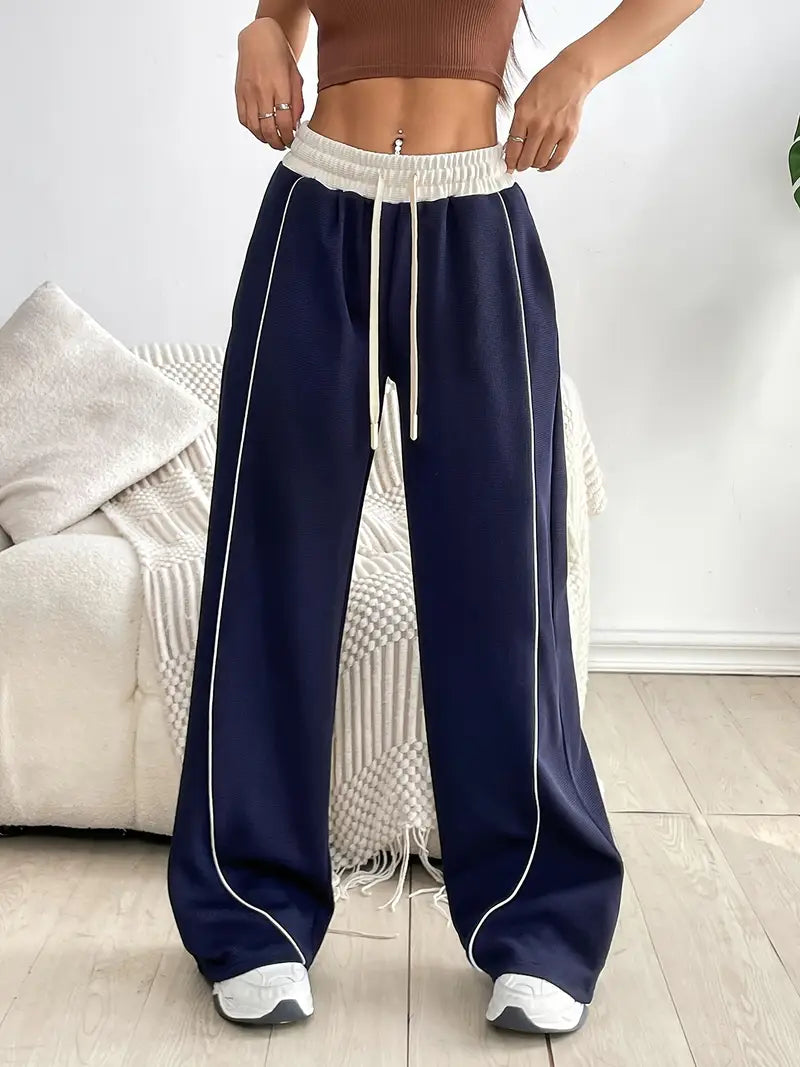 Drune | Bequeme Weitbein Jogginghose Mit Stretch Für Damen